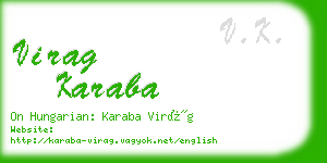 virag karaba business card